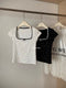 Vintage Polka Dot Square Neck Tops